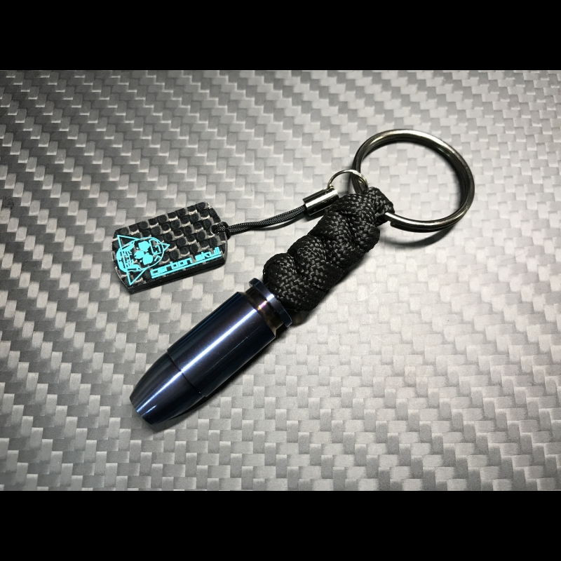 Carbon Skull Bullet keychain